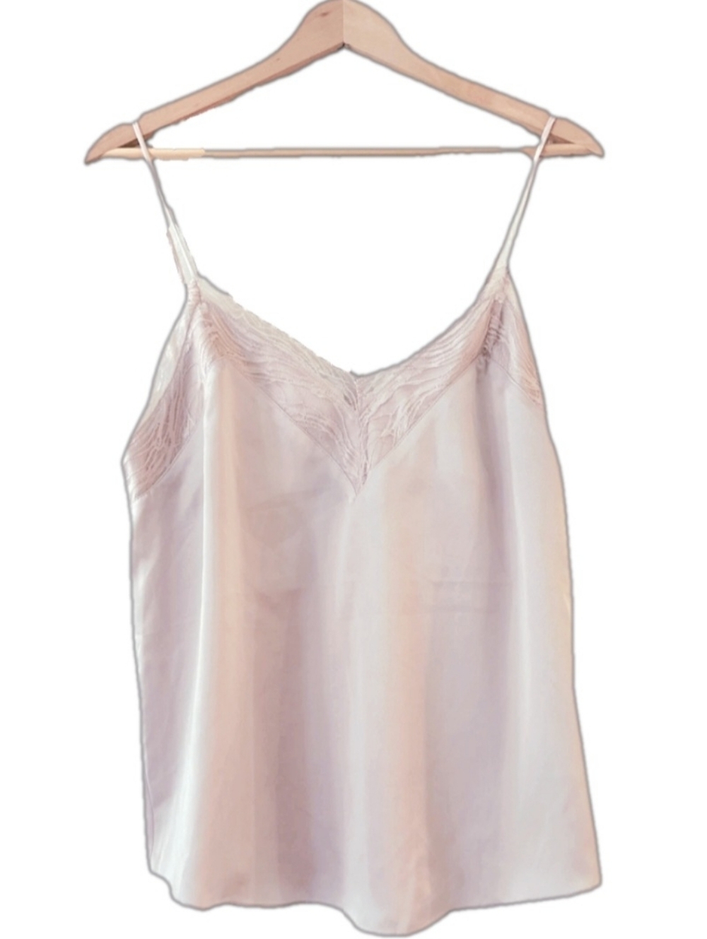 Express Silk Lace Trim Cami Top In Blush, Pastel Pink Women's Size Small | EUC
